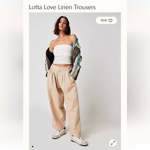 #218- Free People Lotta Love Linen Trouser ~ NWOT